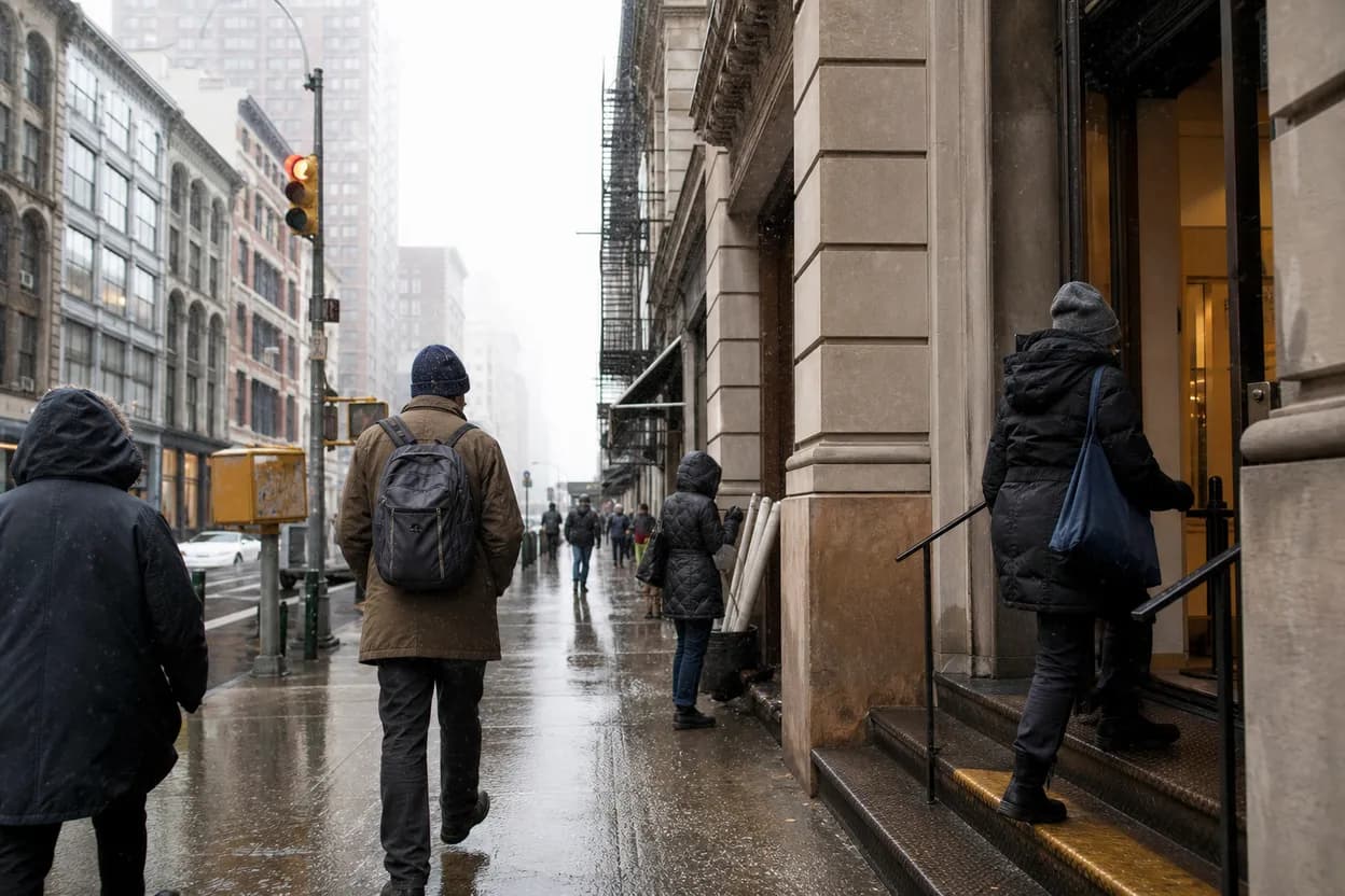 New York City experience scene for farmers almanac winter weather forecast: NYC Indoor Errand Guide