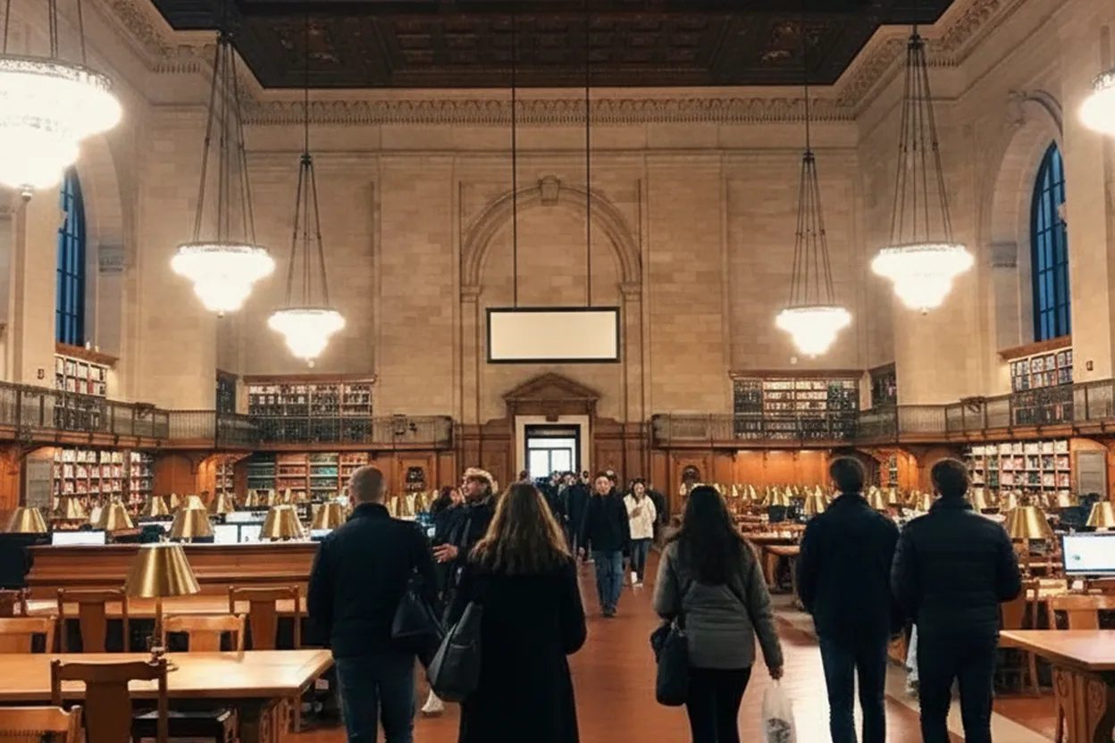 New York City experience scene for karen carpenter Listening Plan at Lincoln Center Library Archives