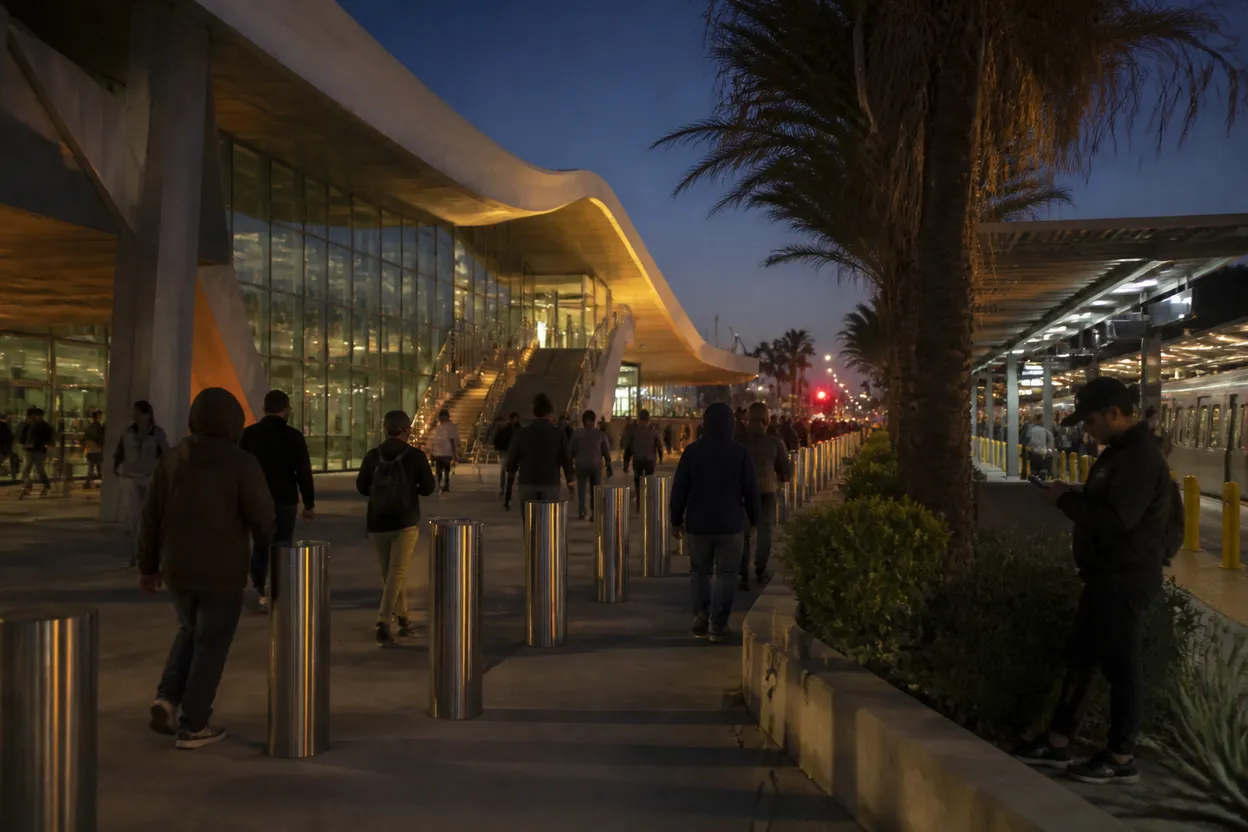 Realistic city scene for padres vs diamondbacks: The Los Angeles Game-Day Social Plan