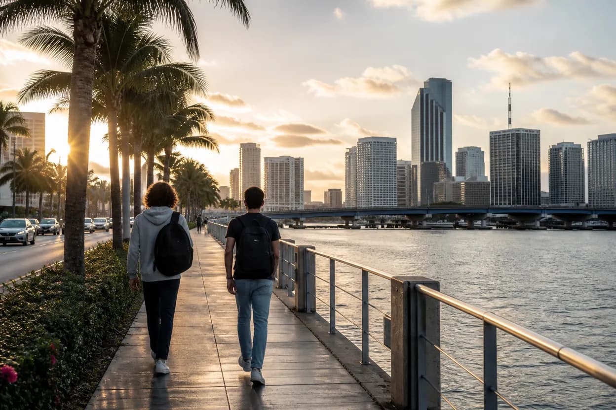 Practical city scene for princess eugenie: The Miami Source-Checking Route