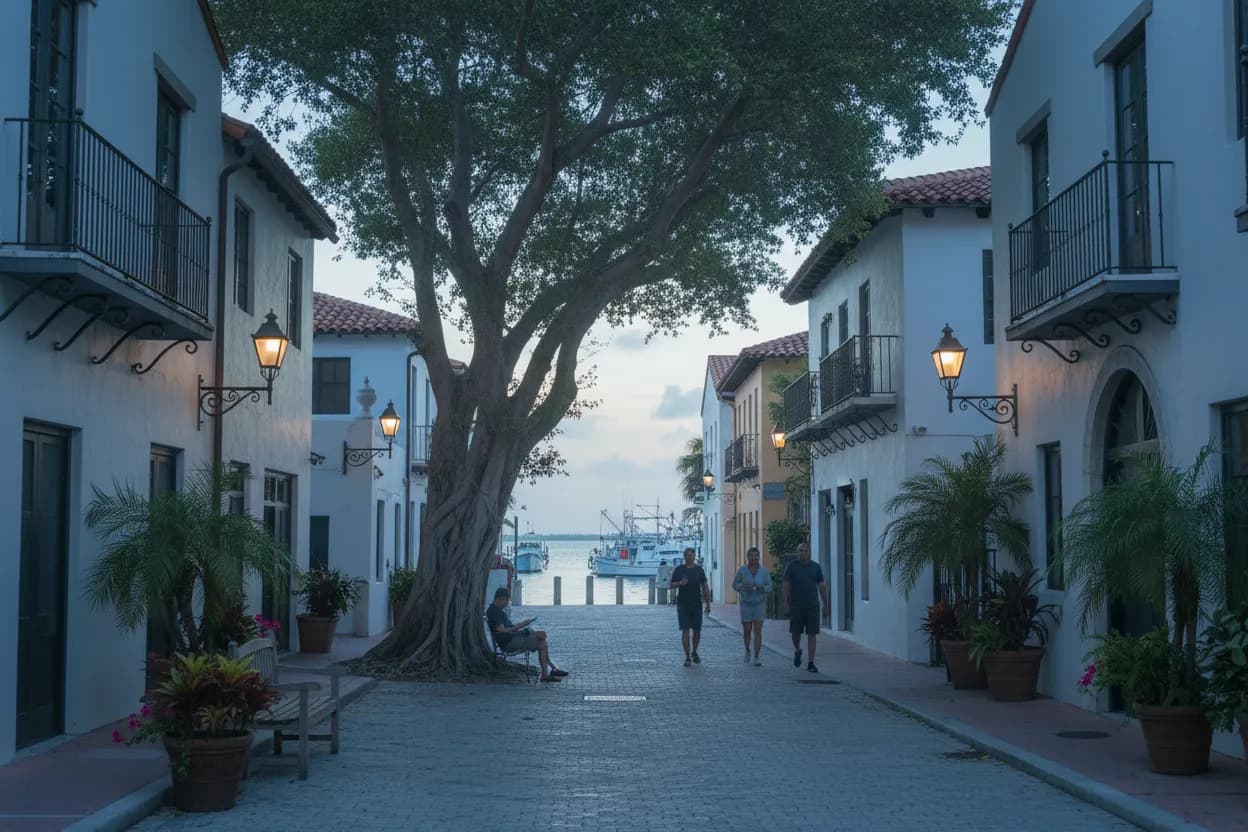 Realistic city scene for quinnen williams: A Quieter Miami Culture Route