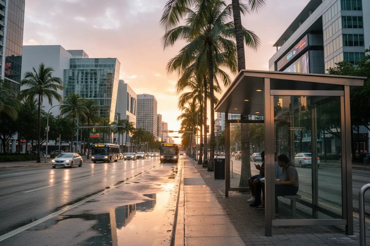 Realistic Miami scene for Miami Movie Theaters Near Me for Hot Weather Plans