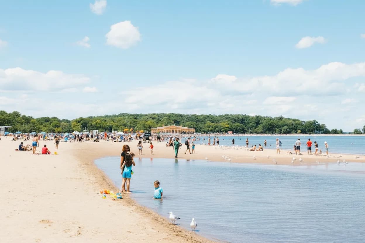 Cover scene for Orchard Beach Early Swim Math for Bronx Families Avoiding the Peak Crowd