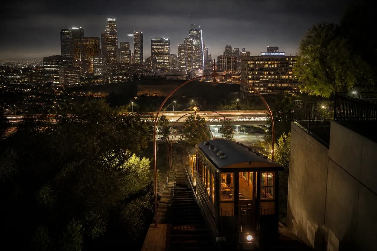 Realistic city scene for spacex stock: The Los Angeles Source-Checking Route
