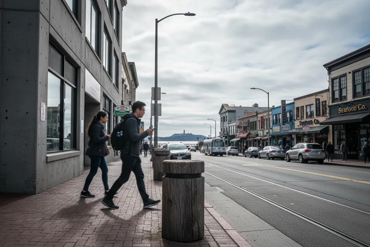 Practical city scene for SF Seafood Near Me for Wharf and Neighborhood Meals