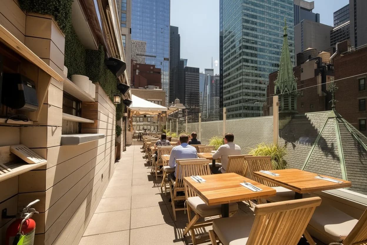 Cover scene for Haven Rooftop Near Times Square When Theater Friends Need One Easy Elevator