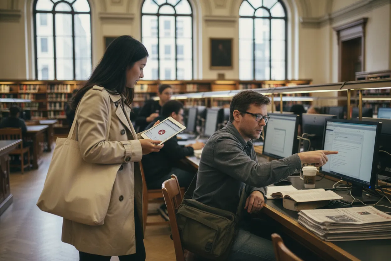 Practical city scene for The Wall Street Journal: NYC Media Literacy Stops to Visit