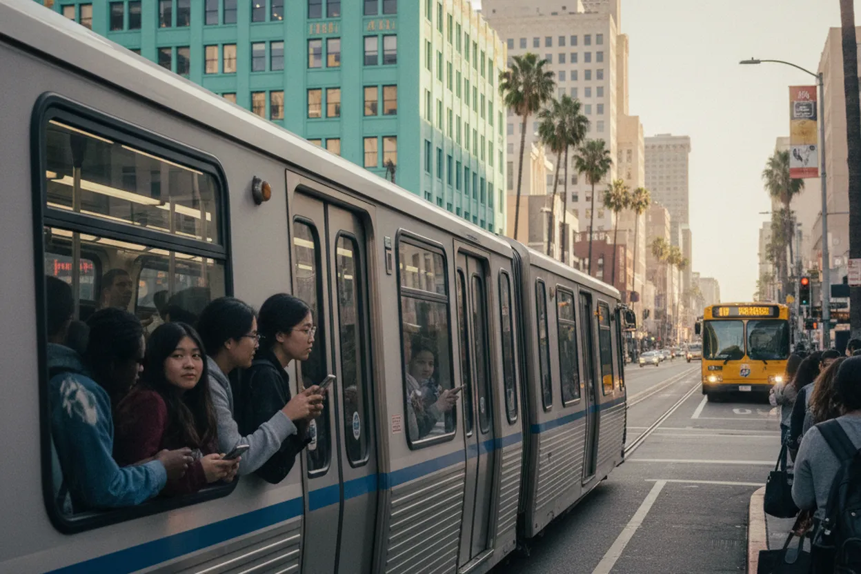 Realistic city scene for aces vs dream: A Los Angeles Learning and Research Route