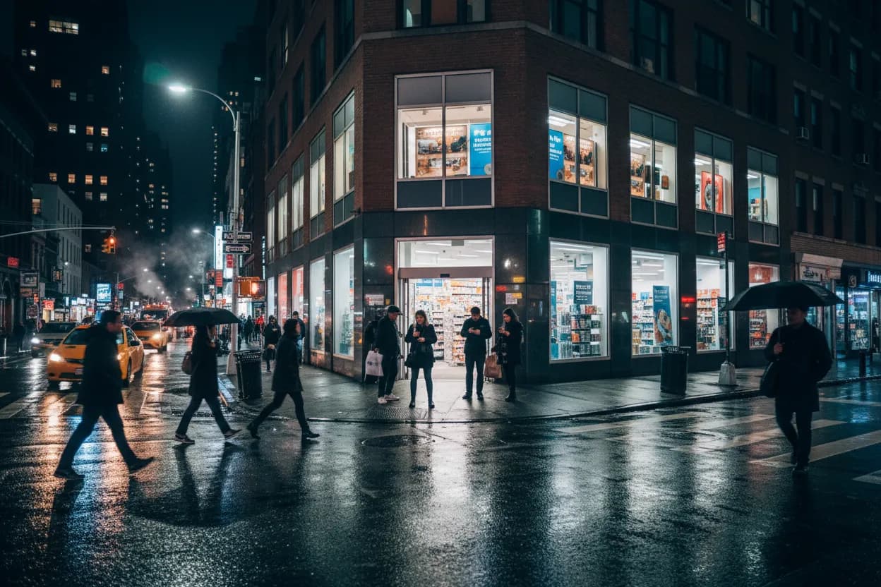 Realistic NYC scene for NYC Walgreens Guide for Travel Essentials and Late Errands