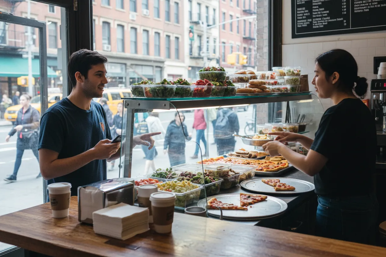 Realistic NYC scene for NYC Lunch Near Me: Fast Options by Neighborhood