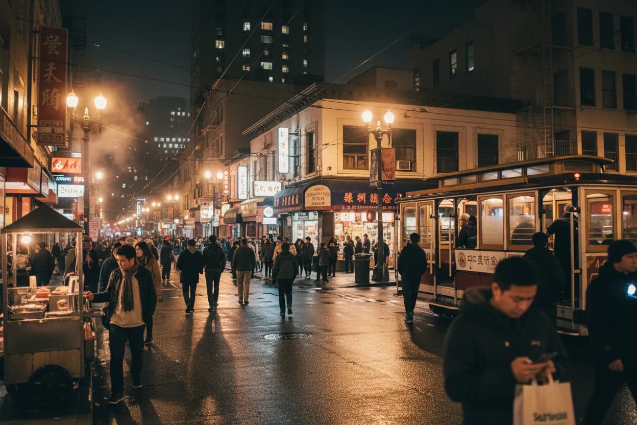 Realistic San Francisco scene for SF Chinese Food Near Me Beyond Chinatown Basics