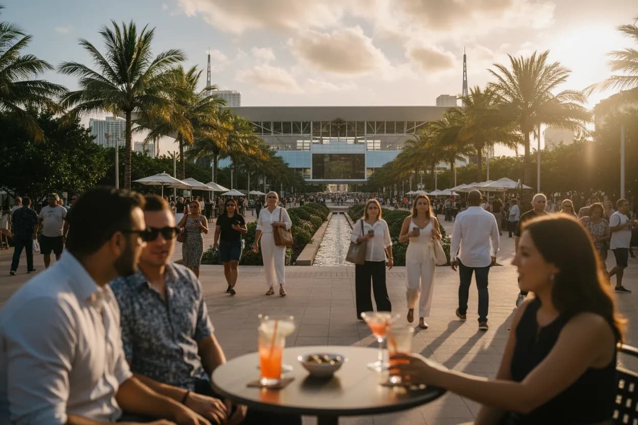 Realistic Miami scene for Miami Happy Hour Near Me by Neighborhood Mood