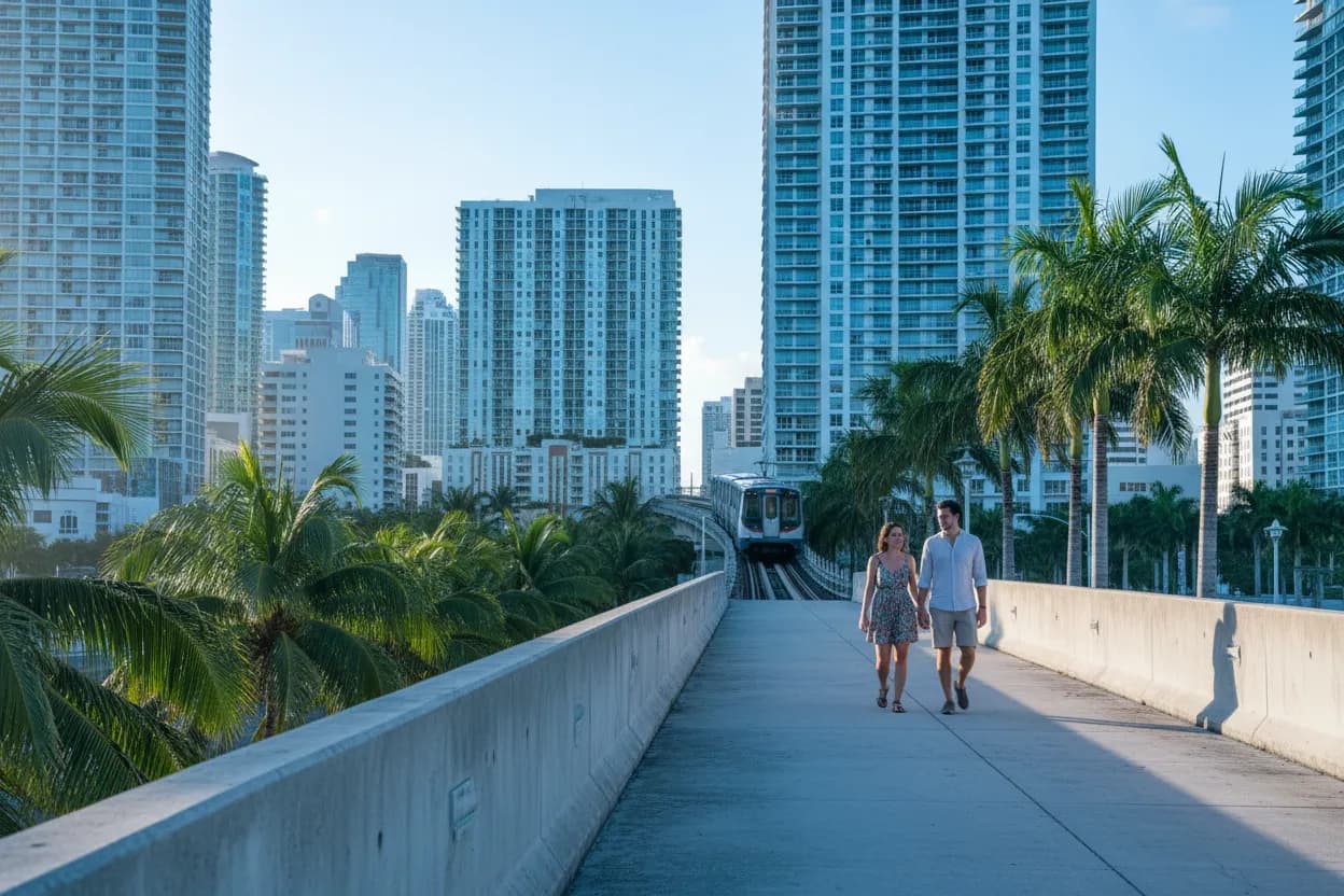 Practical city scene for Miami Food Handler Certification Guide for Hospitality Workers