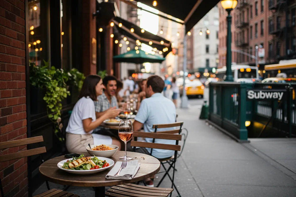 Local detail for Best Outdoor Dining in NYC for Warm August Evenings