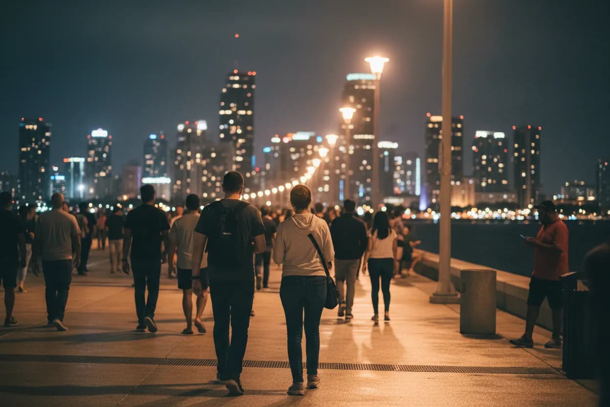 Practical city scene for jake whisenant climber: A Miami Night Out With Backups