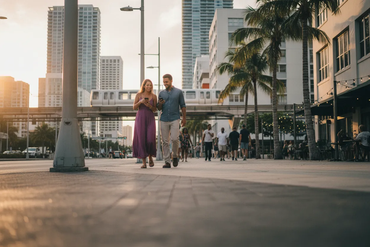 Practical city scene for Miami Reservations Guide for Birthday Dinners and Date Nights