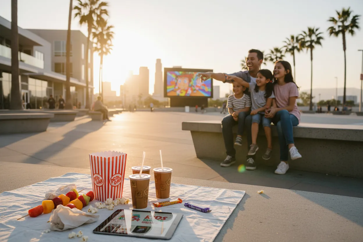 Realistic Los Angeles scene for LA Kids Movies Guide for Family Weekend Outings