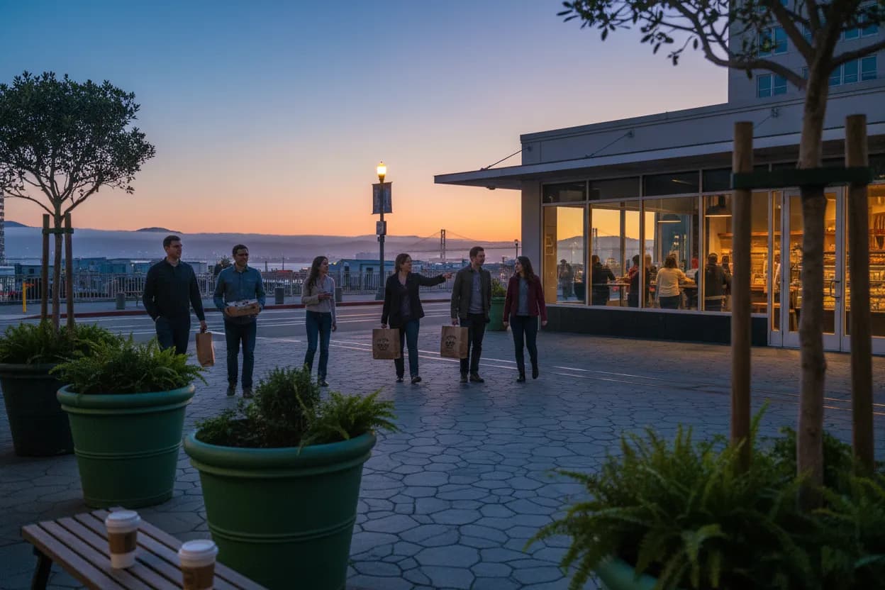 Realistic San Francisco scene for SF Nothing Bundt Cakes Near Me for Office Birthdays