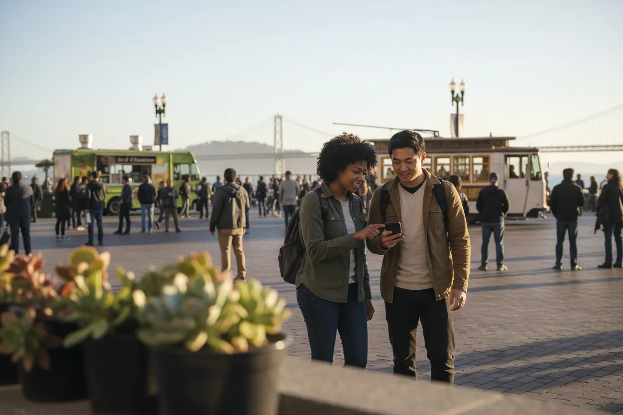 Practical city scene for San Francisco Best AI Trip Planner Guide for Group Weekends