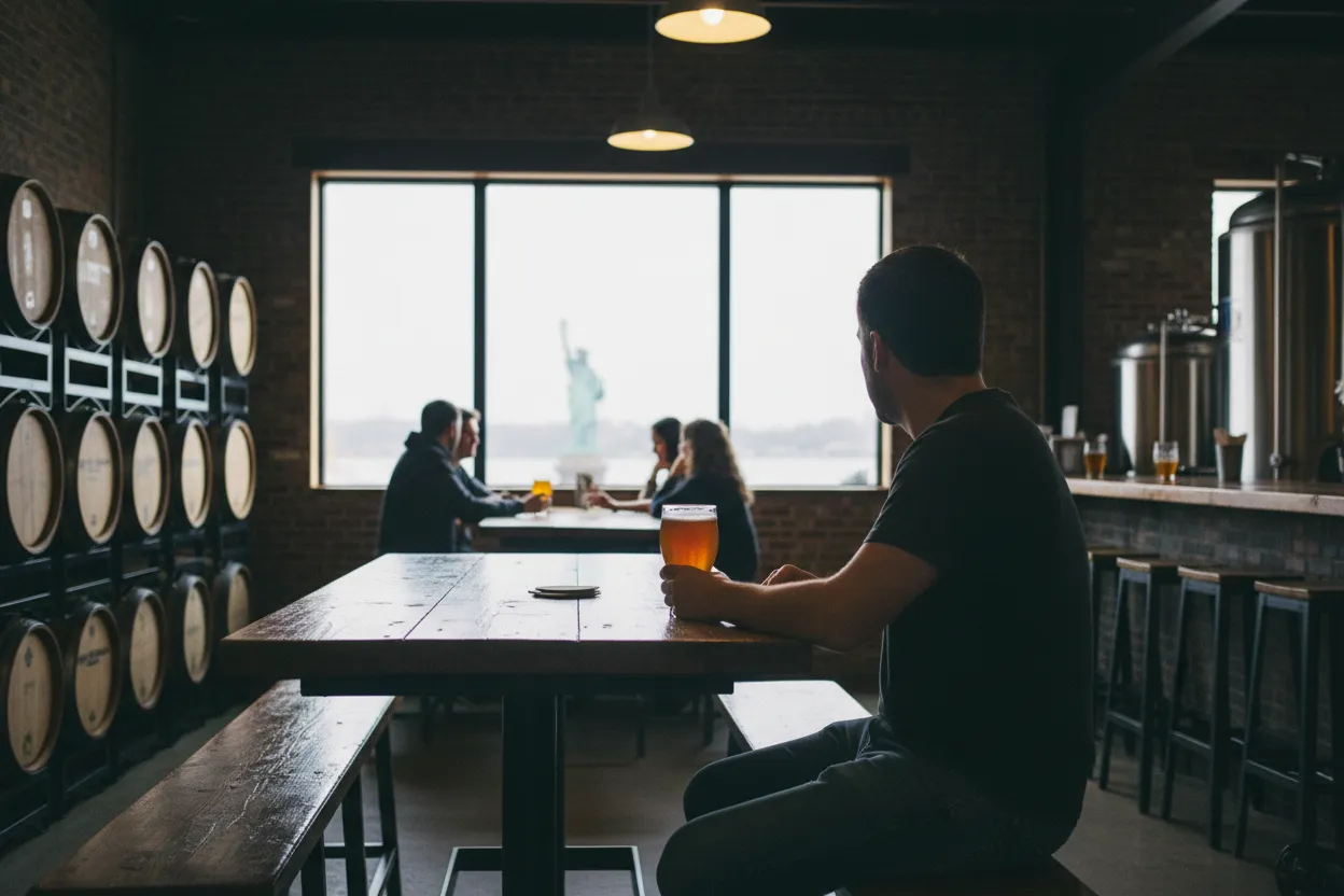 NYC experience scene for Strong Rope Red Hook for a Sunset Pint When the Ferry Is the Plan