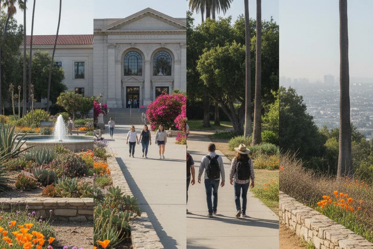 Los Angeles experience scene for Old Farmers Almanac Winter Forecast LA Free Garden Walk