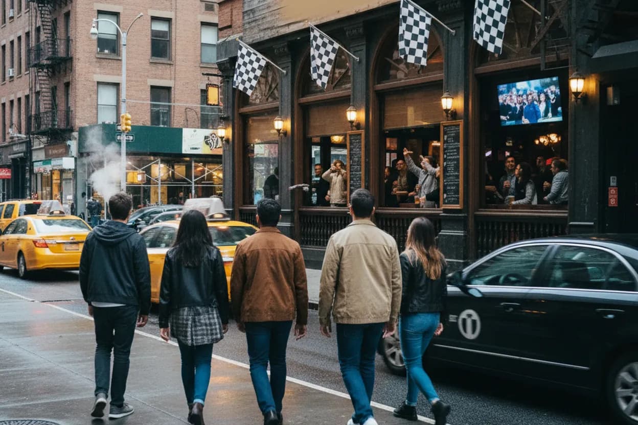 New York City experience scene for Catch the Orioles vs Twins Game at a NYC Sports Bar