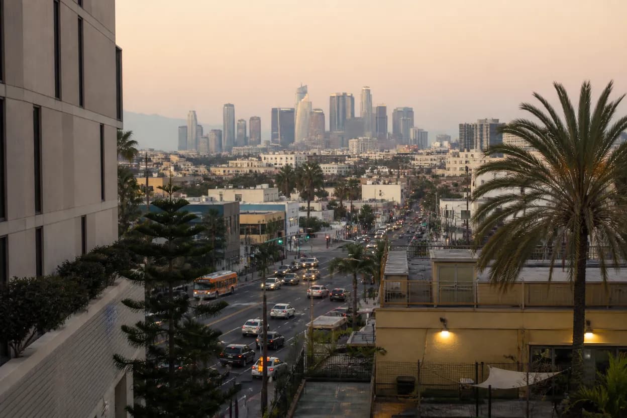 Realistic city scene for monty lopez: How to Navigate Los Angeles Without Guessing