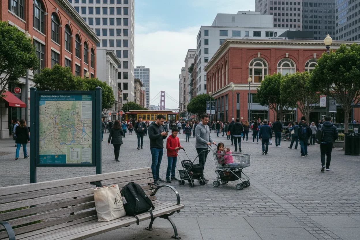 Realistic San Francisco scene for San Francisco Aldi Guide for Budget Grocery Planning