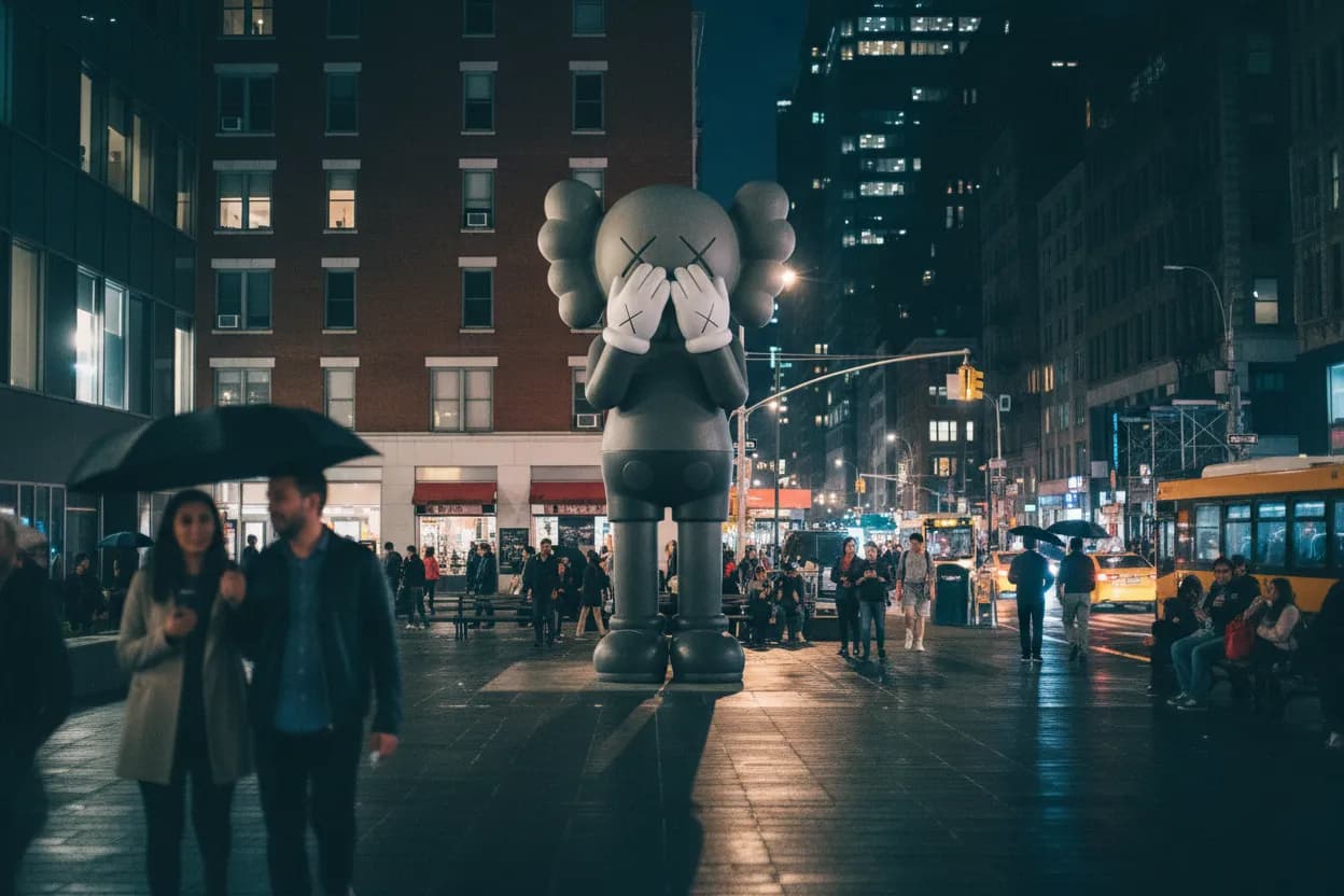 Realistic NYC scene for NYC KAWS Exhibits and Culture Stops to Watch