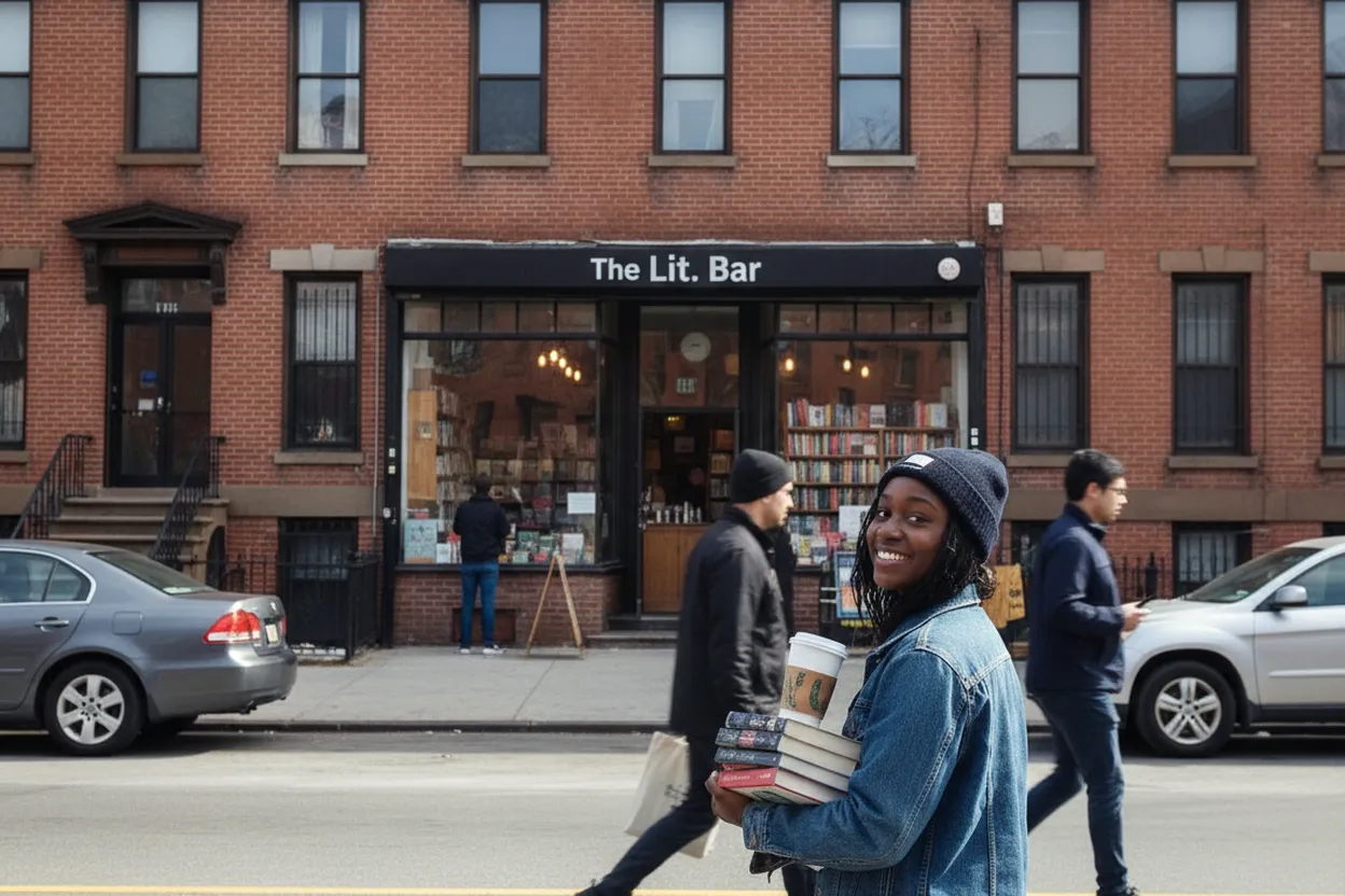 Cover scene for The Lit. Bar Reading-List Run for Bronx Teens Before Homework Returns