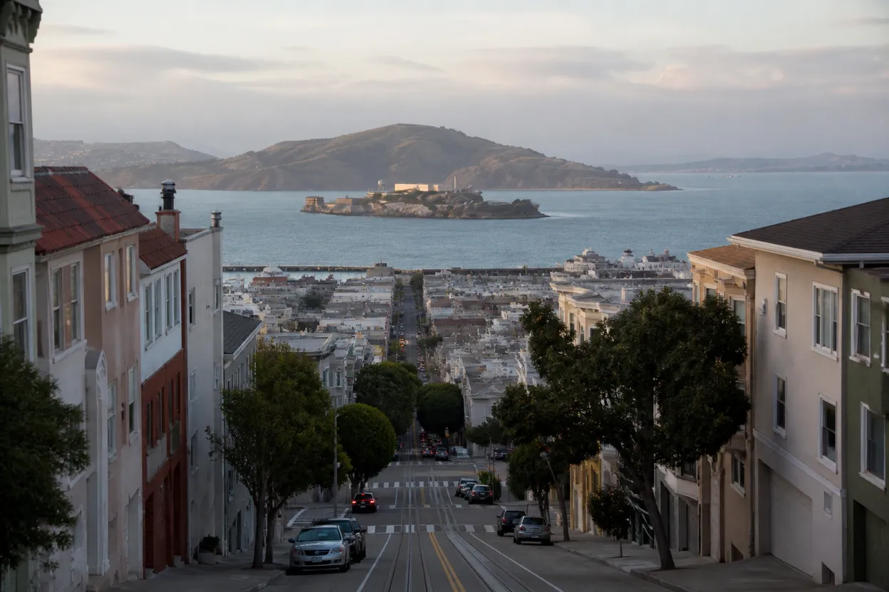 Realistic city scene for jimmy horn jr.: A San Francisco Coffee and Dessert Route