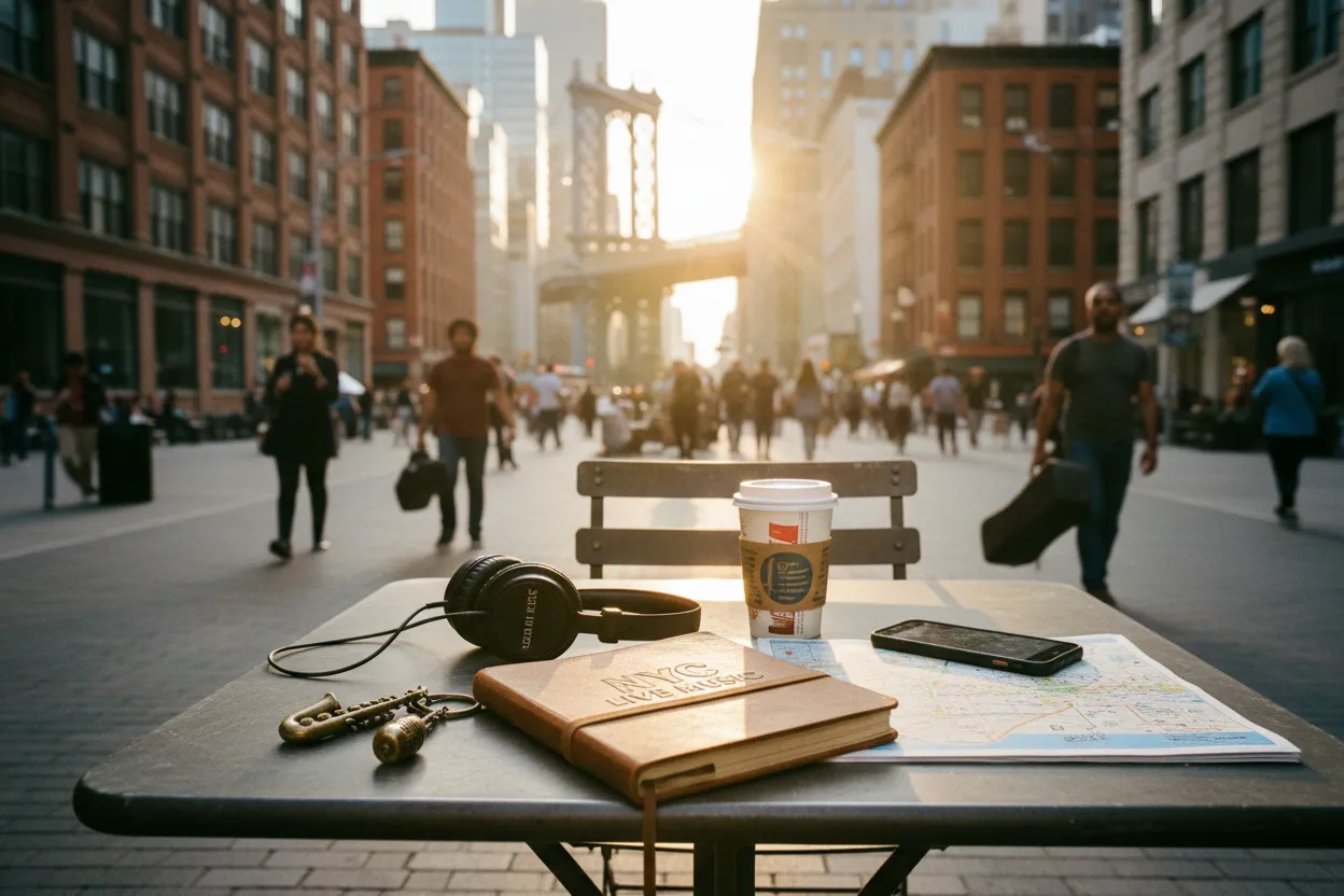 Realistic NYC scene for NYC Live Music Near Me: Small Rooms to Big Stages