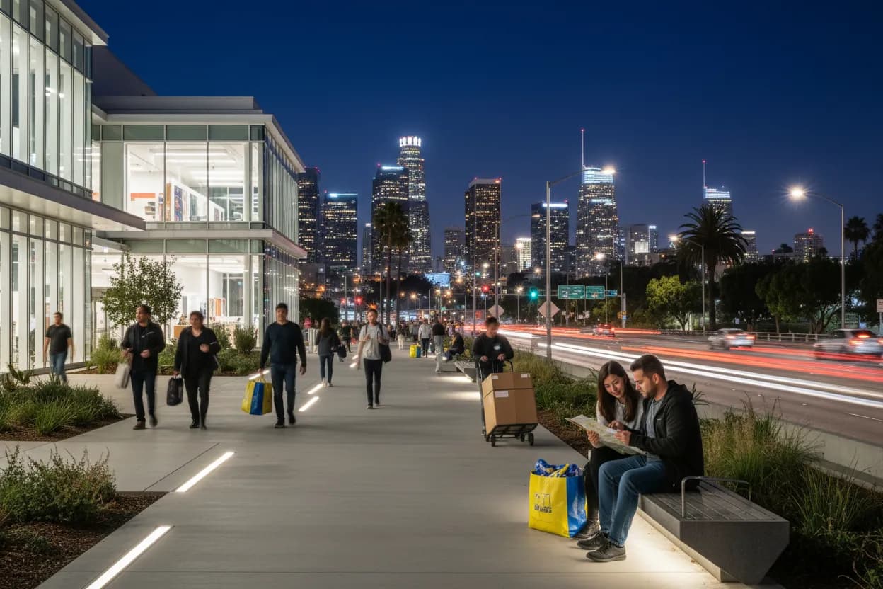 Realistic Los Angeles scene for LA IKEA Near Me for Small Apartment Furniture Trips