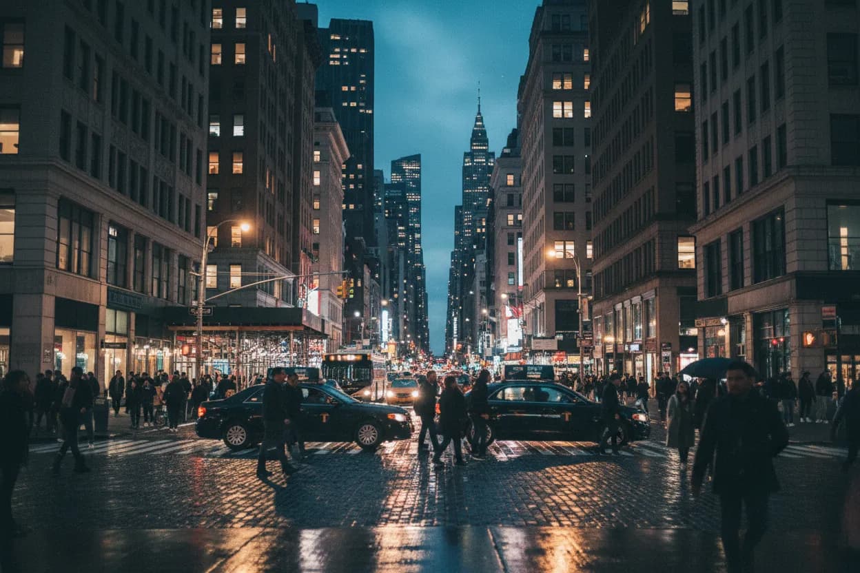 Realistic city scene for tempo vs dream: A NYC Sports and Social Plan