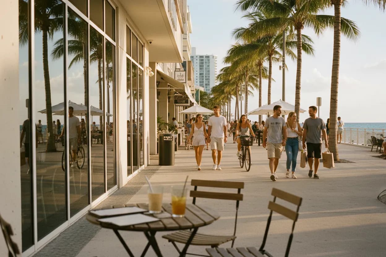 Realistic Miami scene for Miami CAVA Near Me for Light Mediterranean Meals