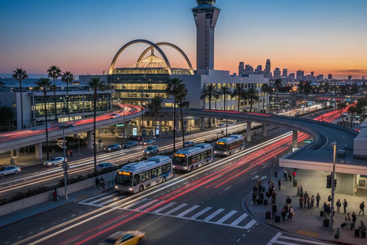Realistic city scene for Flight Cancellation and Delay: LAX Backup Plans That Work