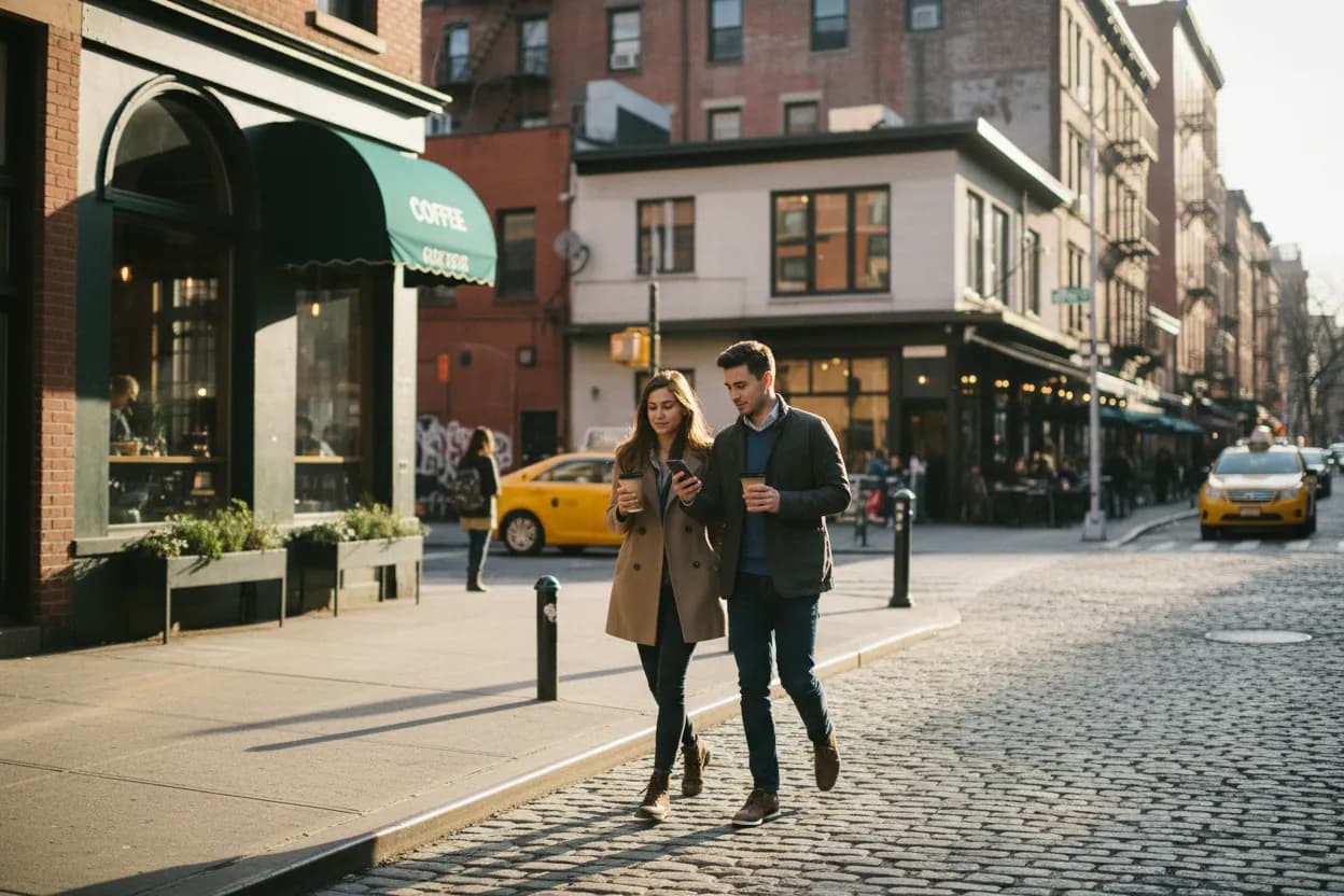 Practical city scene for mark ruffalo: A Short NYC Cafe Route With Backups