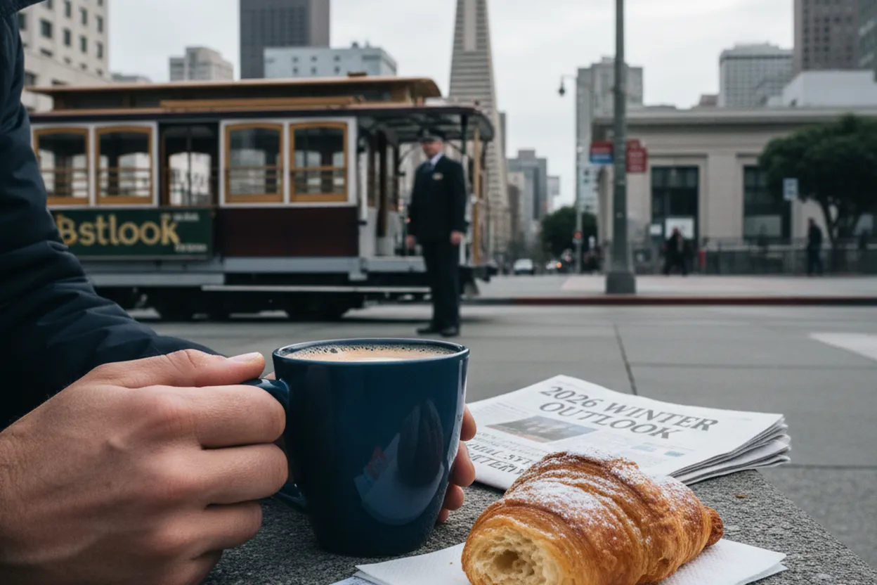 Local detail for us 2026 winter weather forecast: A San Francisco Coffee and Dessert Route