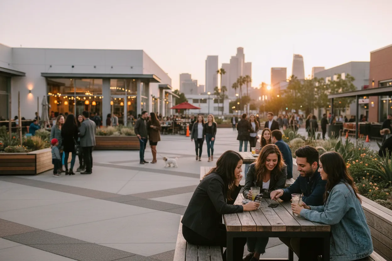Realistic Los Angeles scene for LA Reservations Guide for Birthday Dinners and Date Nights