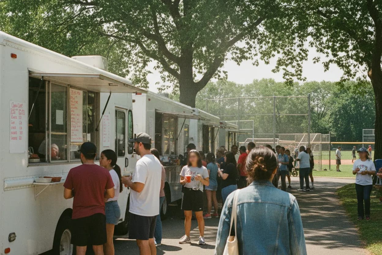 NYC experience scene for Red Hook Ball Fields Soccer Sideline Plan for Parents Who Need Shade and Food