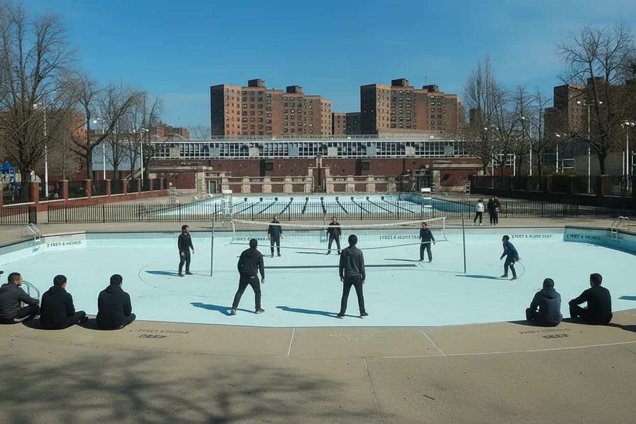 Cover scene for Paddleball at Hamilton Fish Park for LES Friends Who Want a Free Game