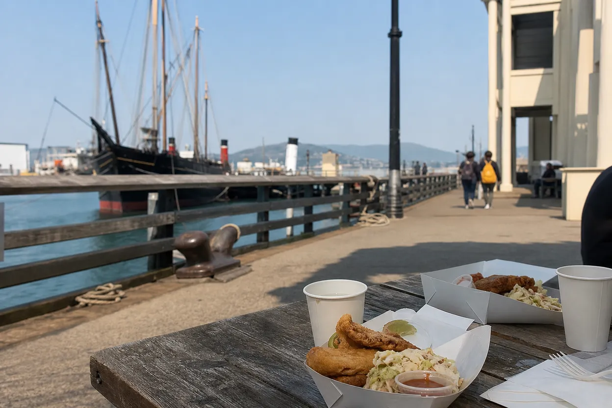 Editorial detail for Drawing marines Around Fort Mason and the Maritime Waterfront