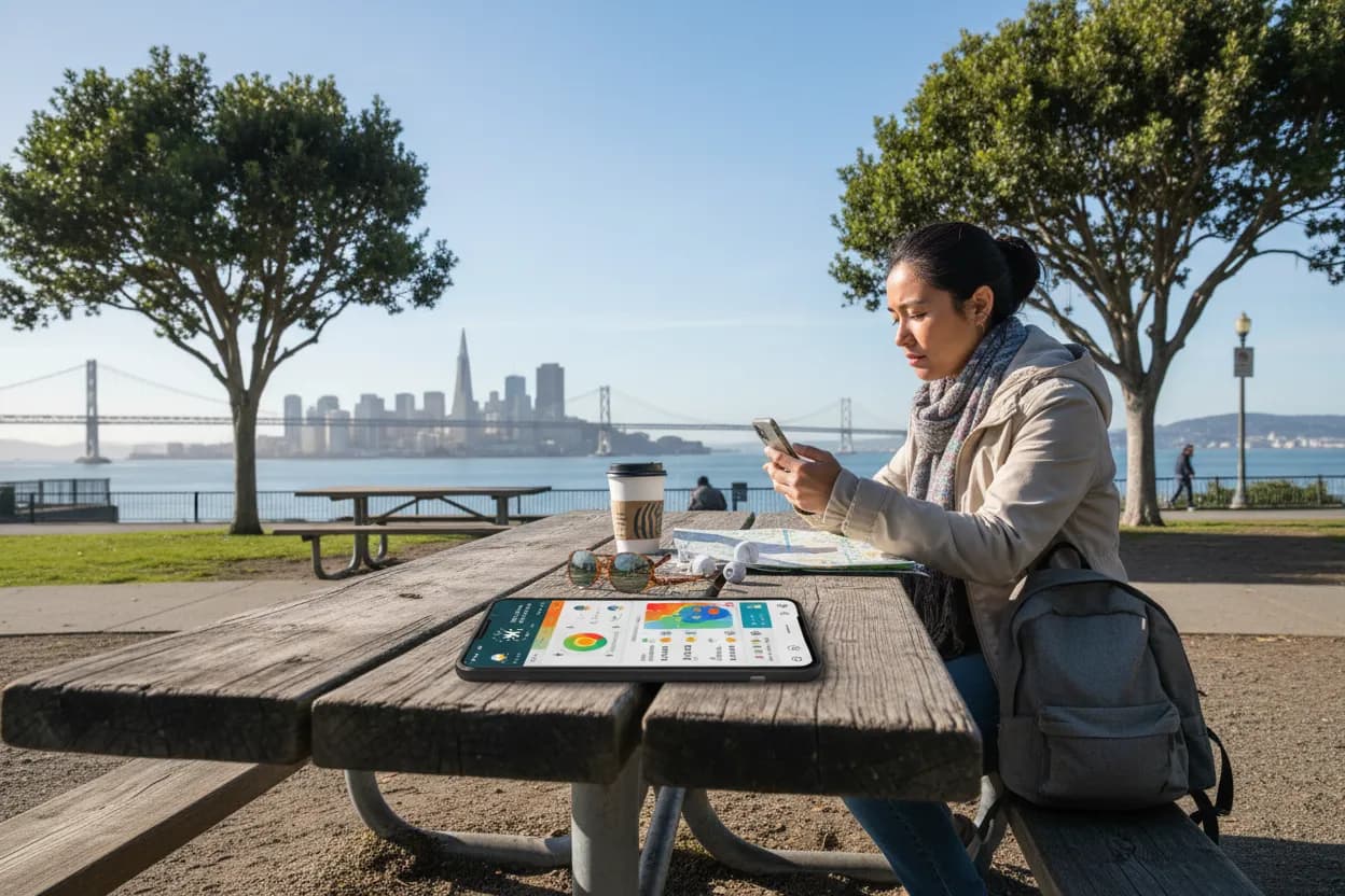 Realistic San Francisco scene for San Francisco Air Quality Guide for Outdoor Plans and Commutes