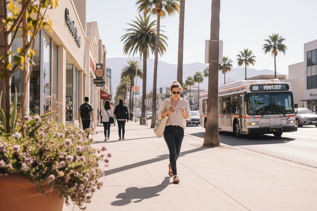 Practical city scene for LA CAVA Guide for Fast Mediterranean Lunches