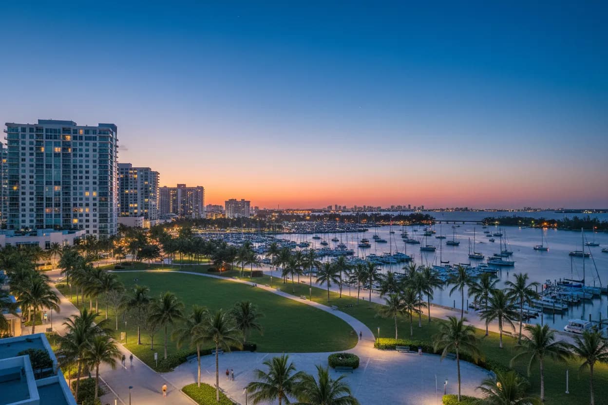 Realistic city scene for elle fanning: How to Plan a Miami Viewing Night