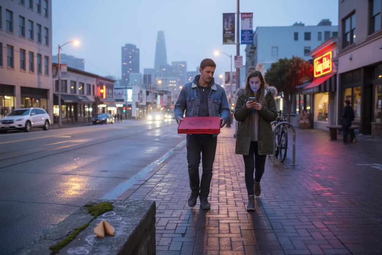 Practical city scene for San Francisco Papa Johns Guide for Game-Day Pizza Orders