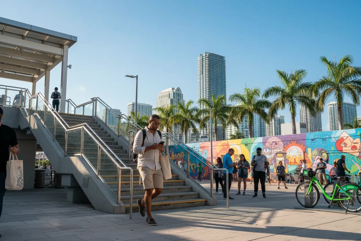 Practical city scene for raiders: A Free Miami Day With Backups