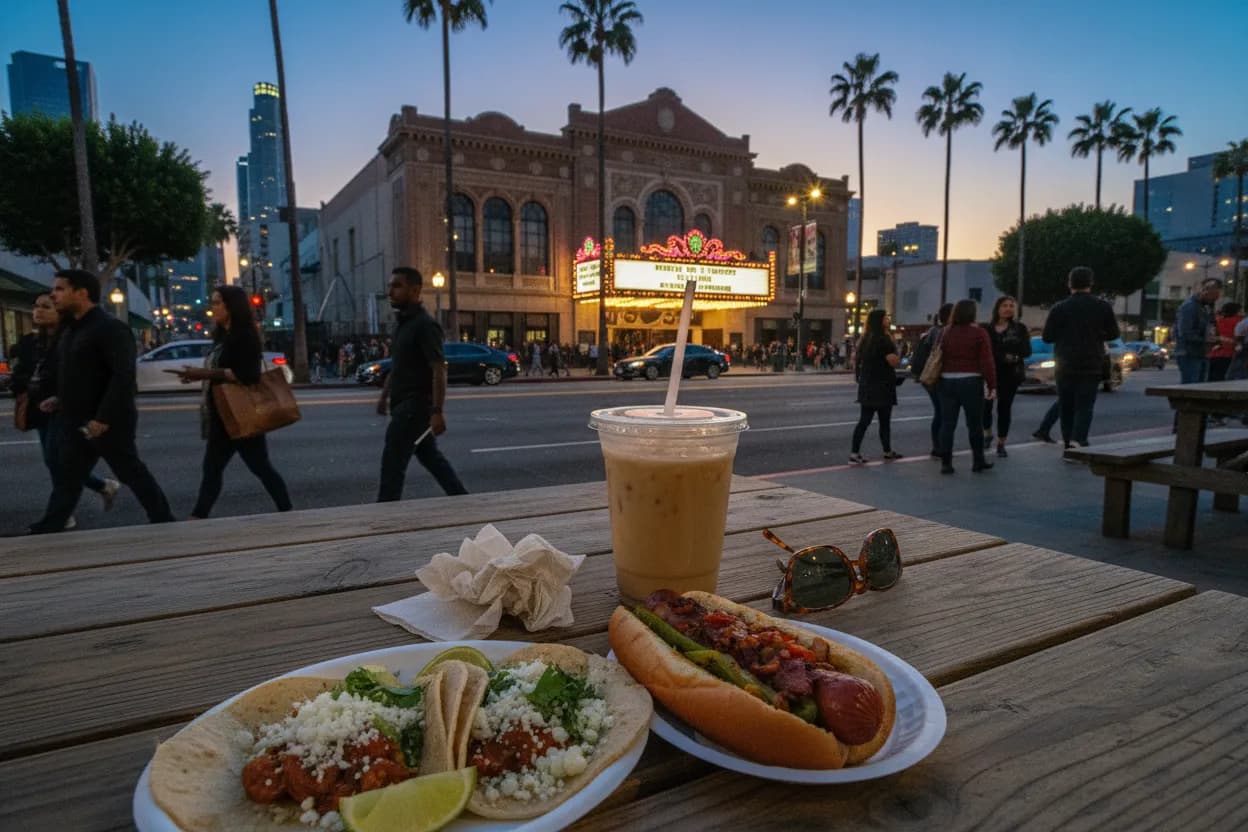 Realistic Los Angeles scene for LA Concerts Guide for Weeknight Shows and Big Venues