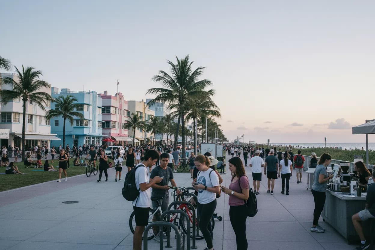 Realistic city scene for raiders: A Free Miami Day With Backups