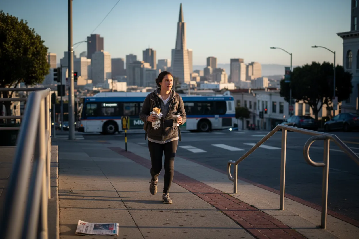 Practical city scene for Best Breakfast Near Me in SF Before Commute Hours